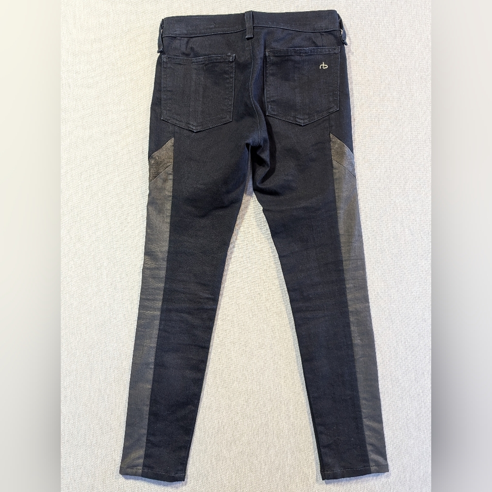 Rag & Bone Grand Prix Motocross Skinny Jeans Women's 24 Midnight Blue - Picture 12 of 14